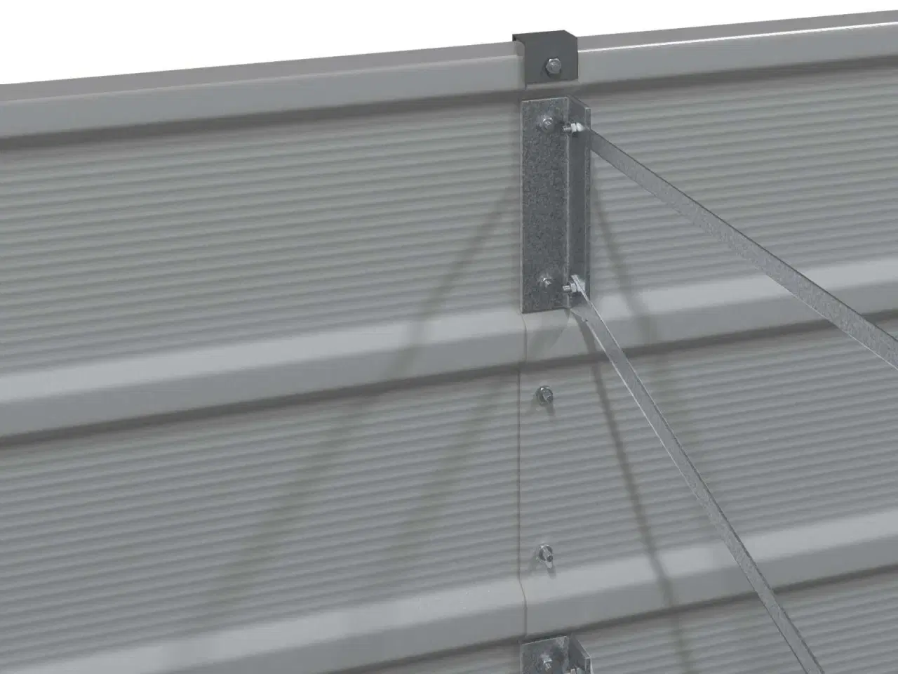 Billede 5 - Plantekasse Lysegrå 240 x 40 x 45 cm Stål