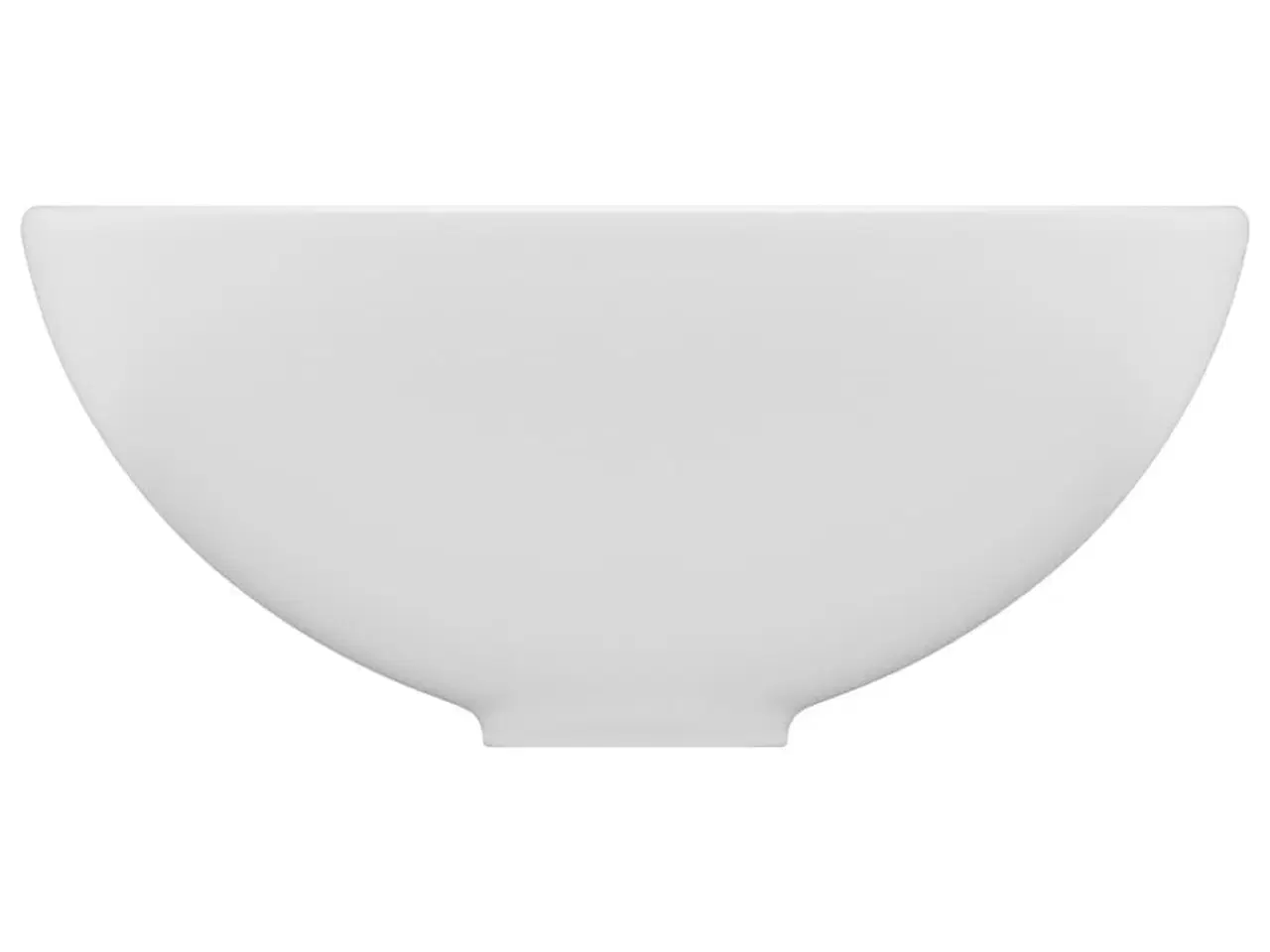 Billede 4 - Luksuriøs badeværelsesvask 32,5x14 cm rund keramisk mat hvid