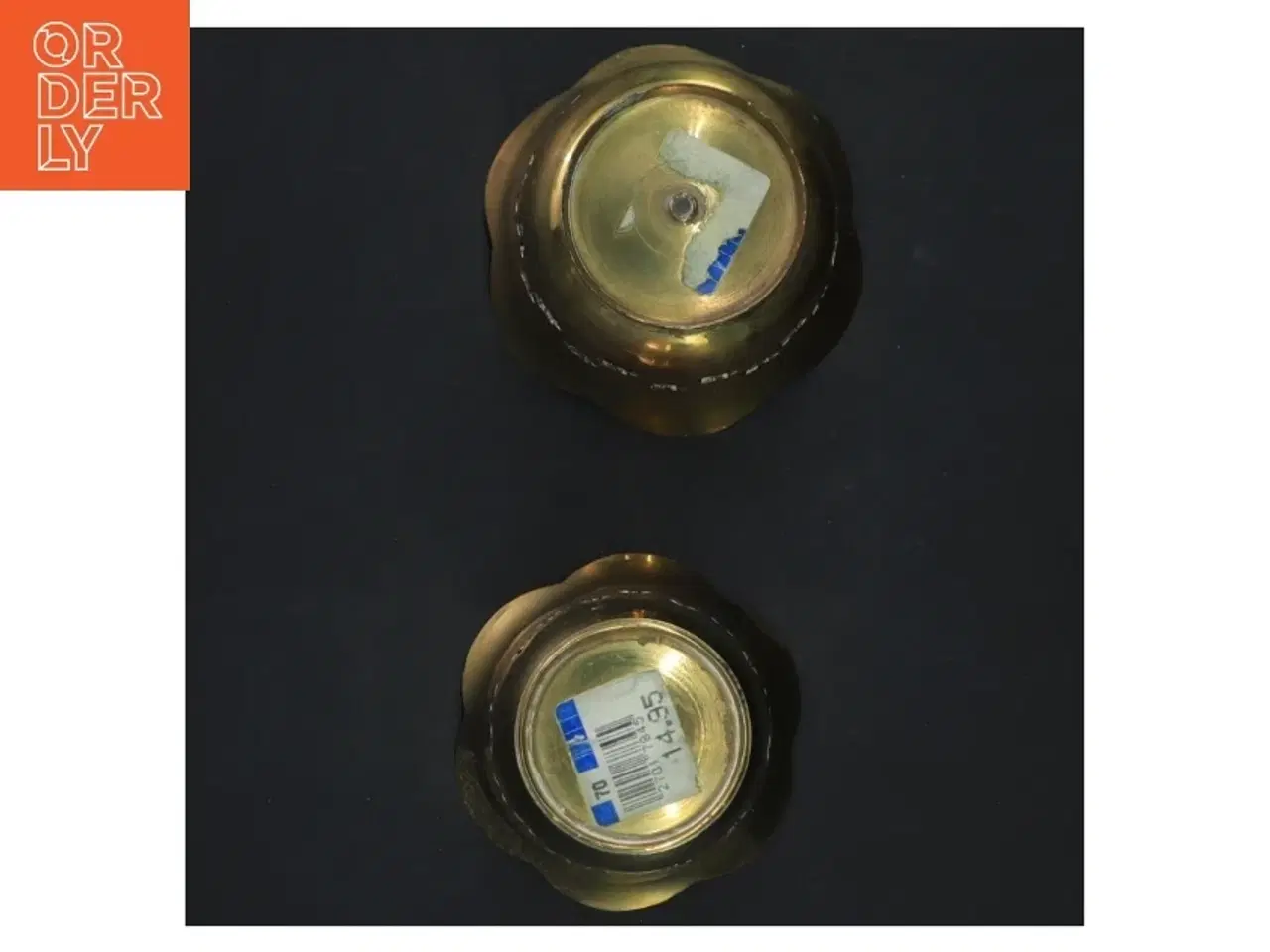 Billede 3 - Lysestager i messing (str. 7x8&5,5x7 cm)