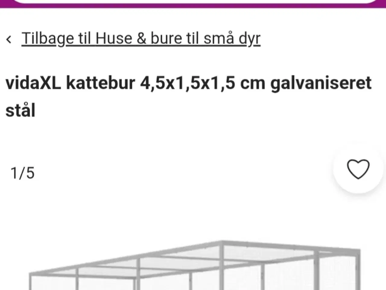 Billede 1 - Stort galvaniseret bur / voliere 4,5 m – nyt