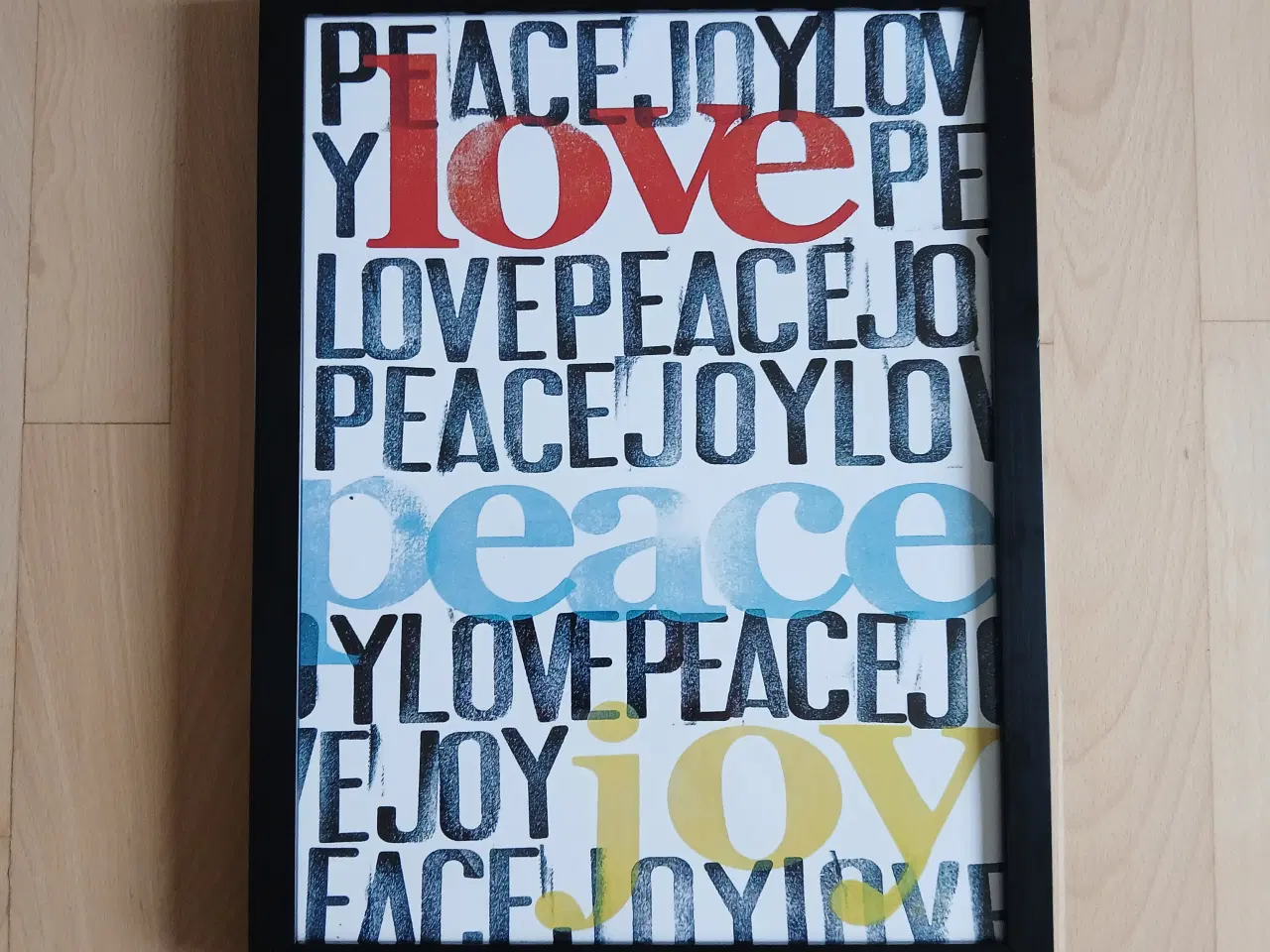 Billede 1 - Moderne billede peace love joy