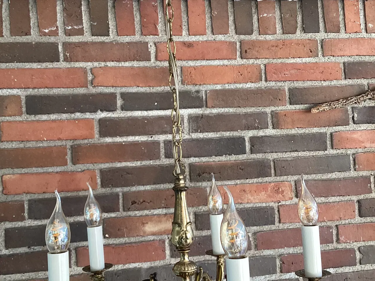 Billede 3 - Antik Messing lysekrone