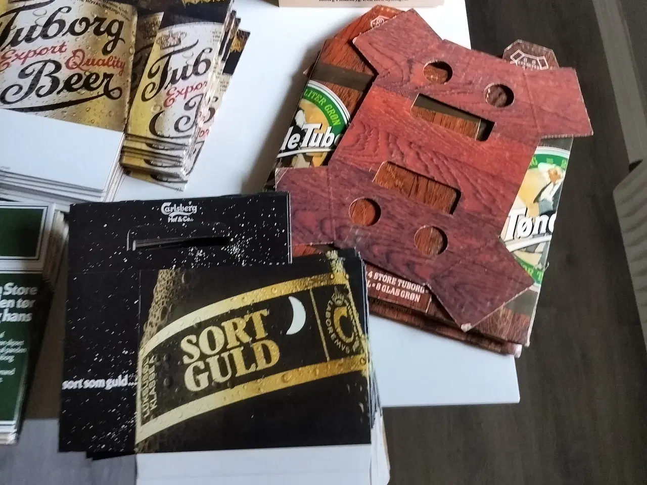 Billede 4 - Ølkasse gamle retro 6 pack ølkasser i pap