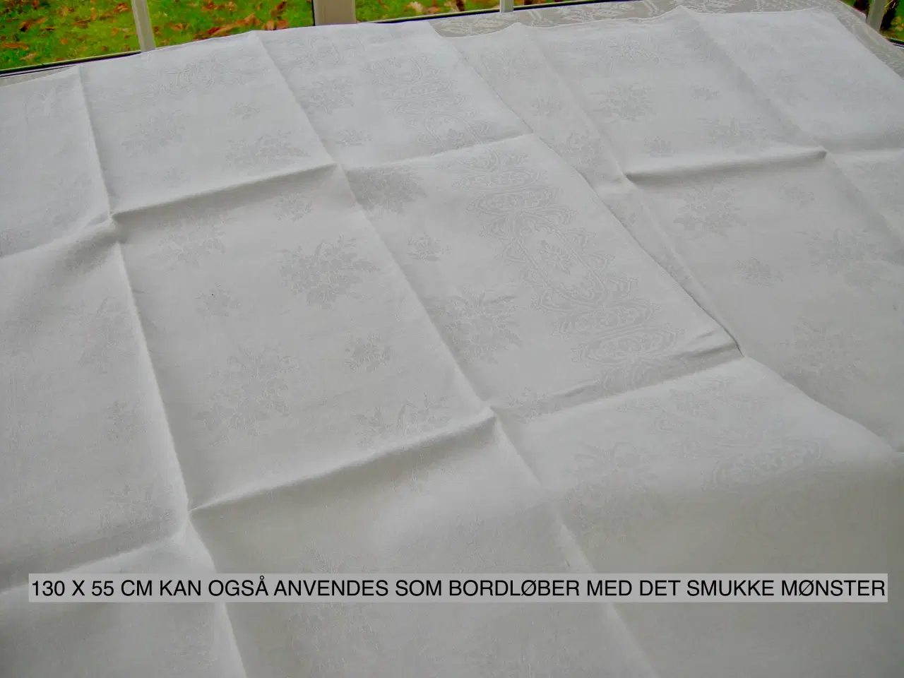 Billede 6 - LANGE Damask vintage hør viskestykker, Bordløber