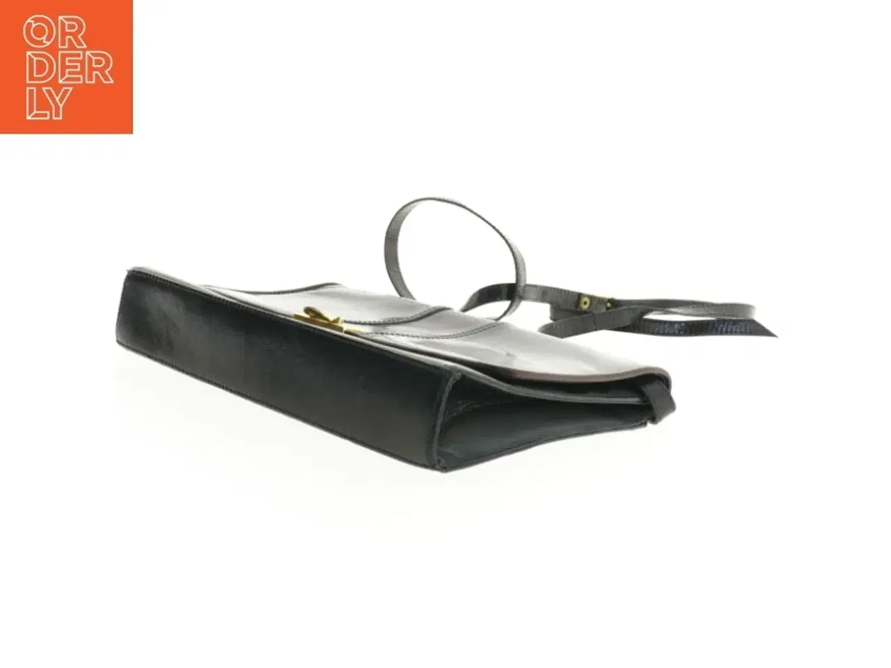 Billede 4 - Flad sort skuldertaske fra Belsac (str. 27 x 16 x 5 cm)