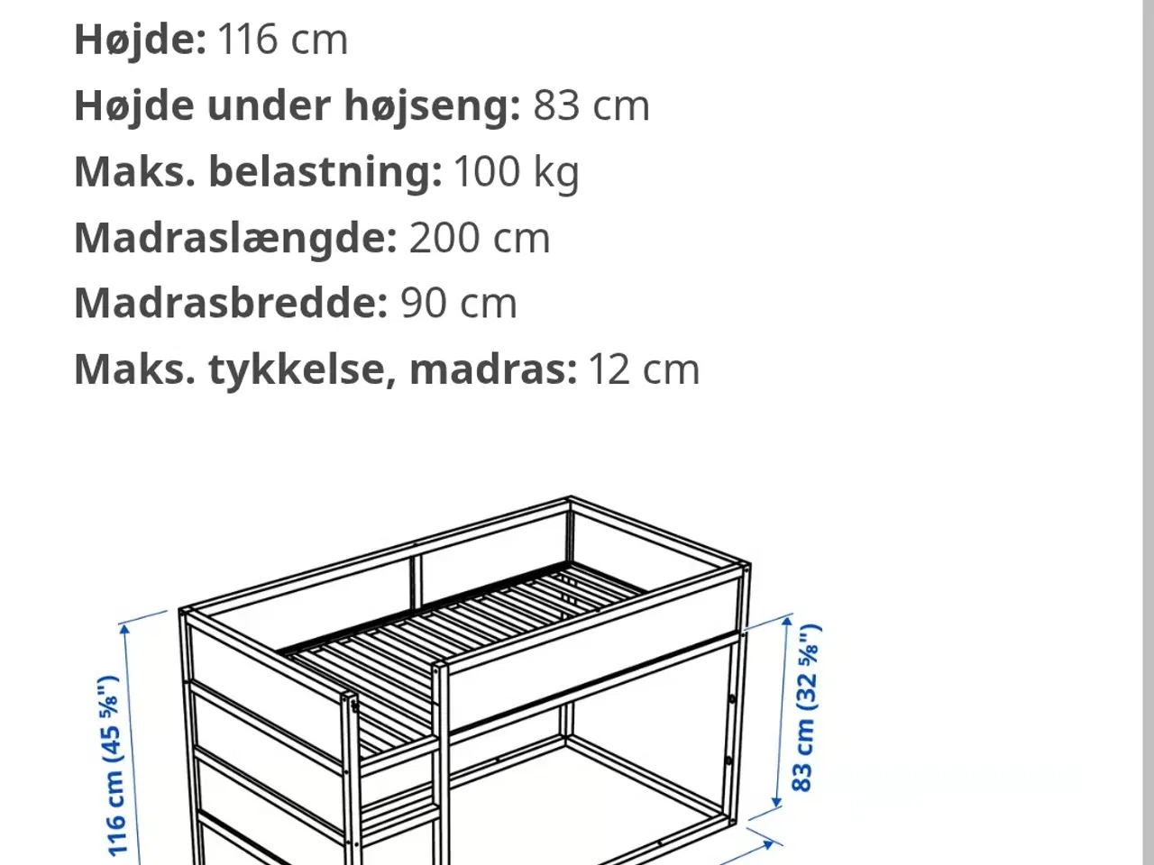 Billede 6 - Børneseng 90x200 cm