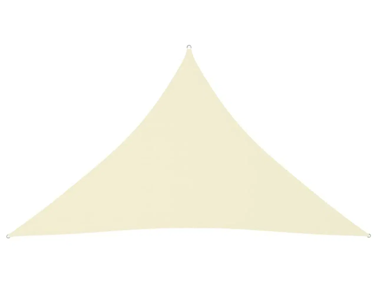 Billede 1 - Solsejl 3,5x3,5x4,9 m trekantet oxfordstof cremefarvet