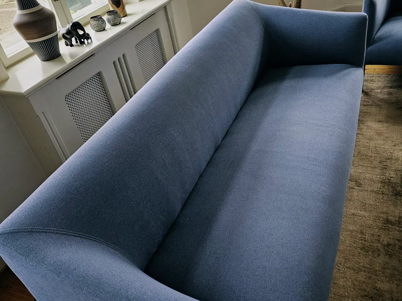 Billede 5 - Flot dueblå sofagruppe 3+2+1