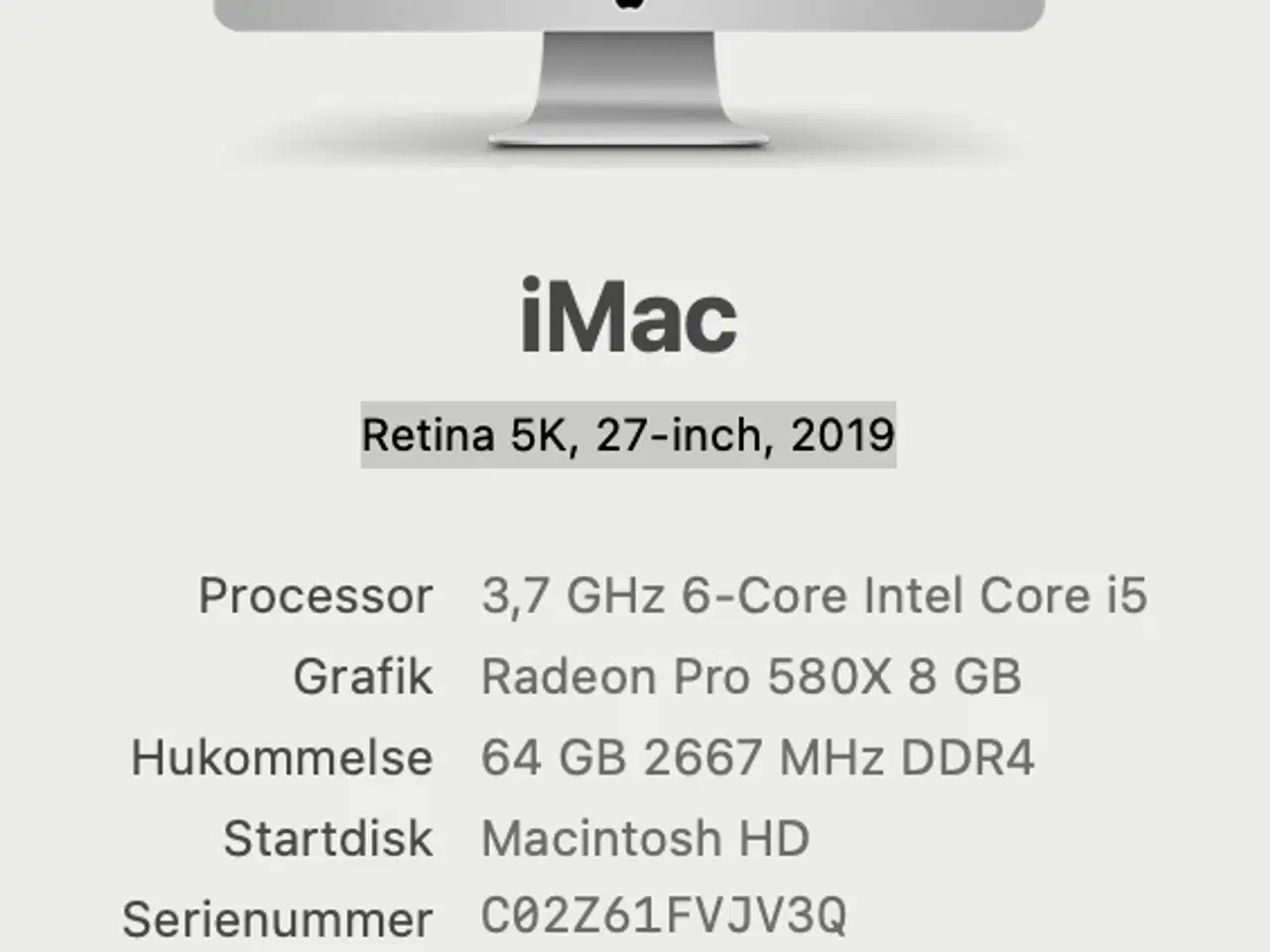 Billede 2 - iMac - Retina 5K 27 - inch fra 2019