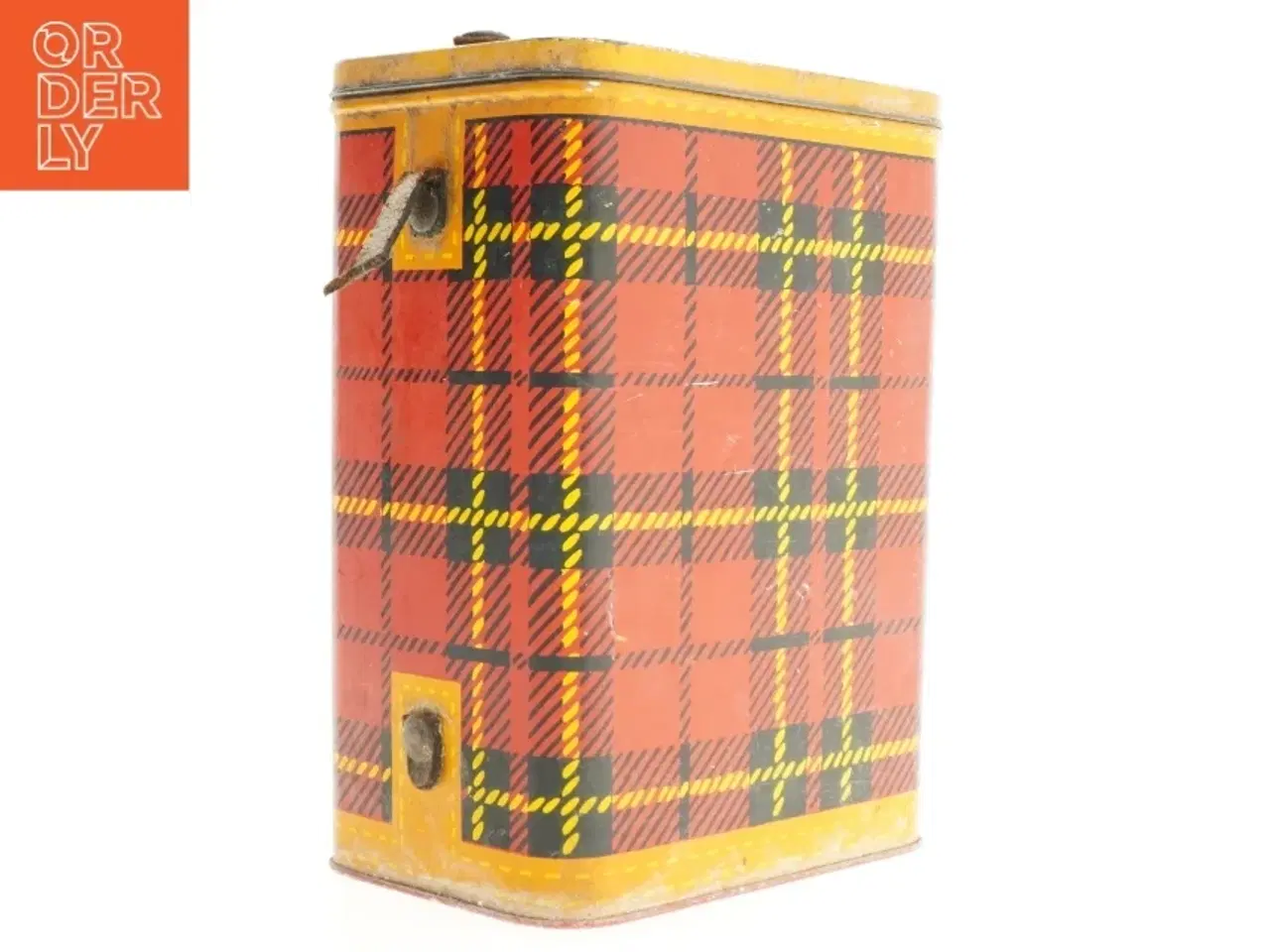 Billede 2 - Skotsternet metal dåse (str. 27,5 x 19 x 14 cm)