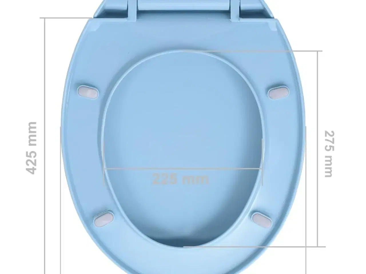 Billede 9 - Soft close toiletsæde oval blå