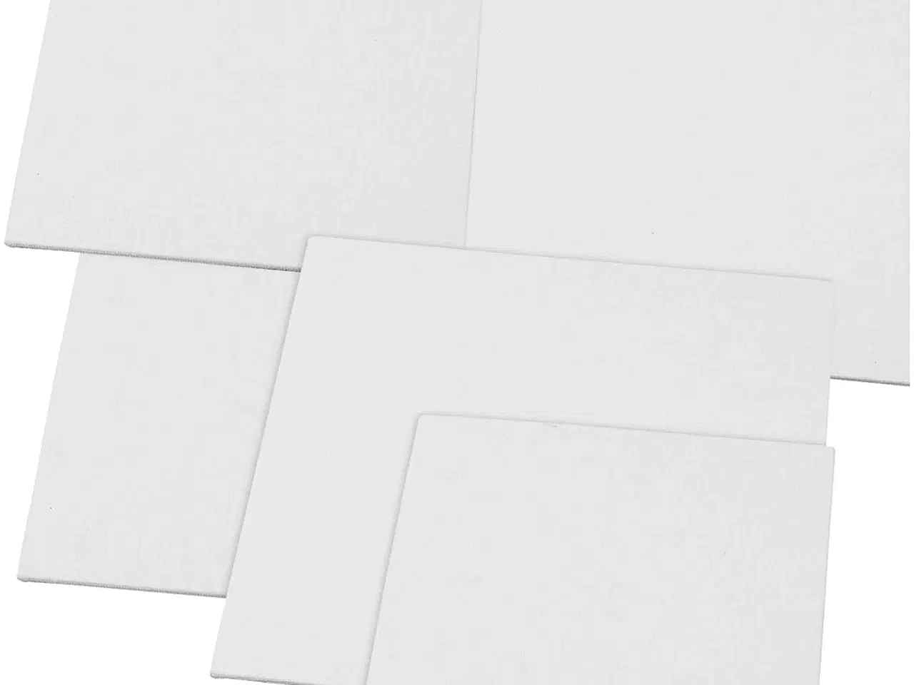 Billede 1 - 80 stk. Hvide Malerplader 15x15 + 20x20 cm - 3 mm tykkelse