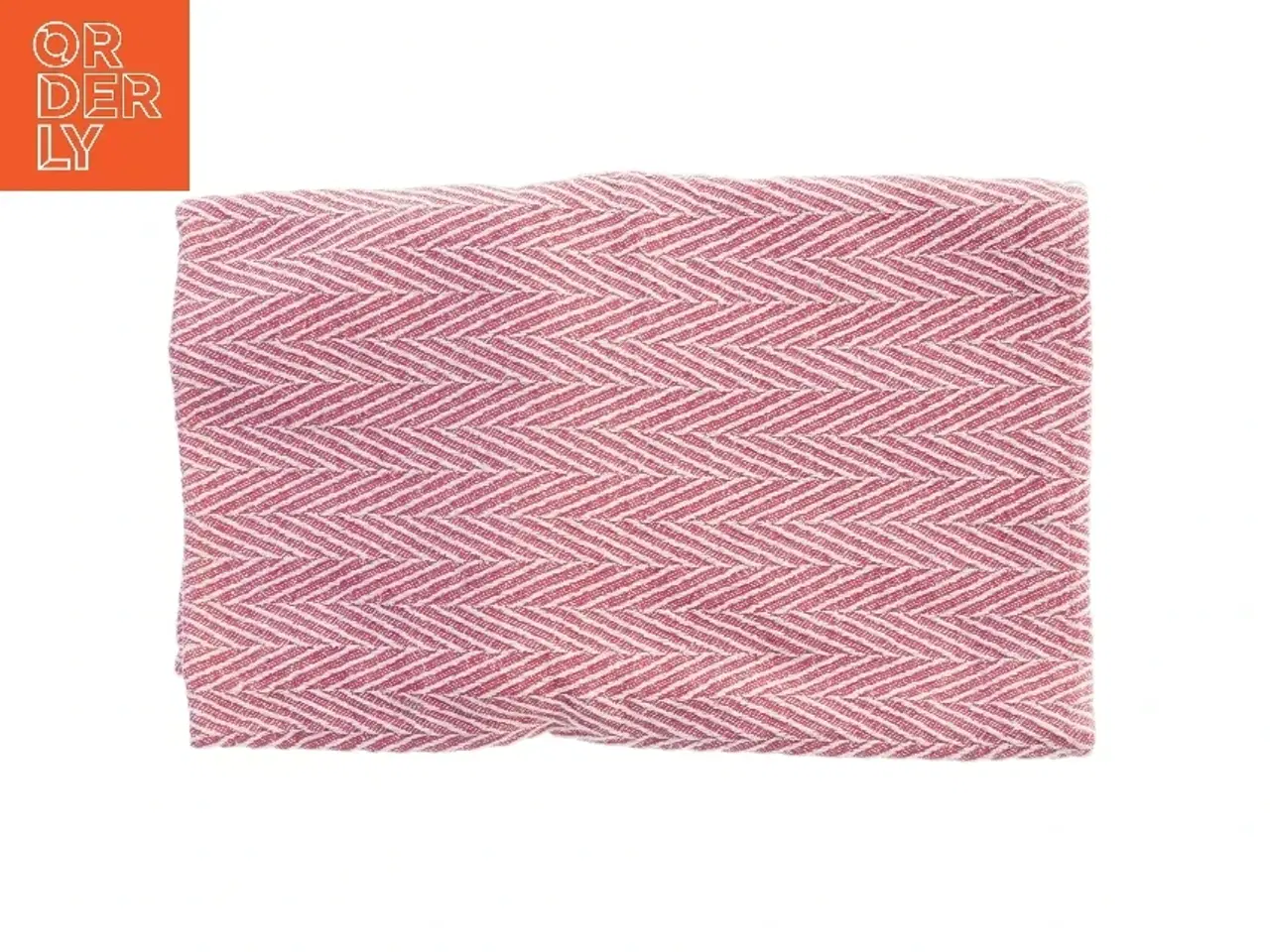 Billede 2 - Rød zigzag tæppe/plaid (str. 116x140 cm)