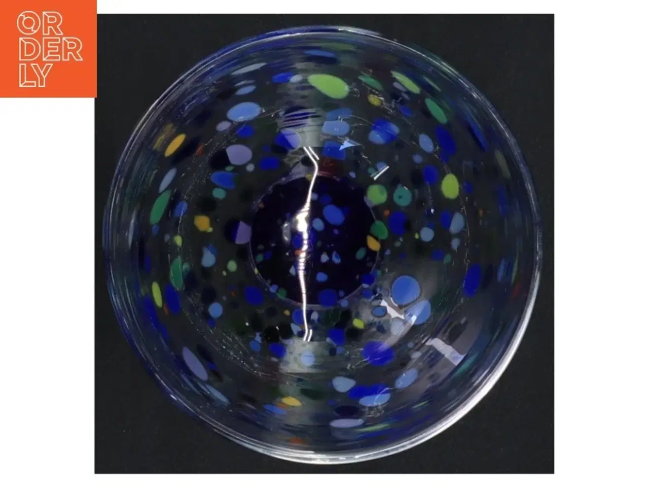 Billede 2 - Farvet glas skål (str. 9 x ø 12,5 cm)