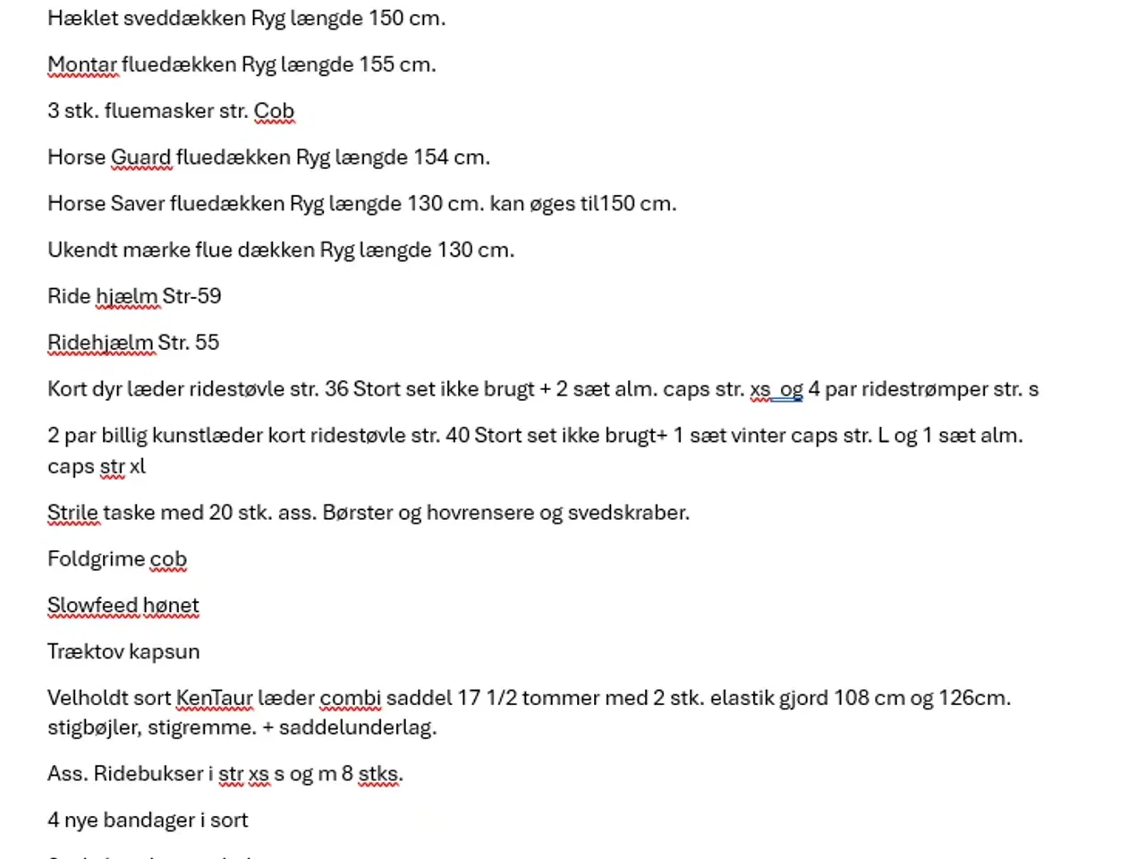 Billede 1 - Brugt Ride udstyr + velholdt KenTaur saddel