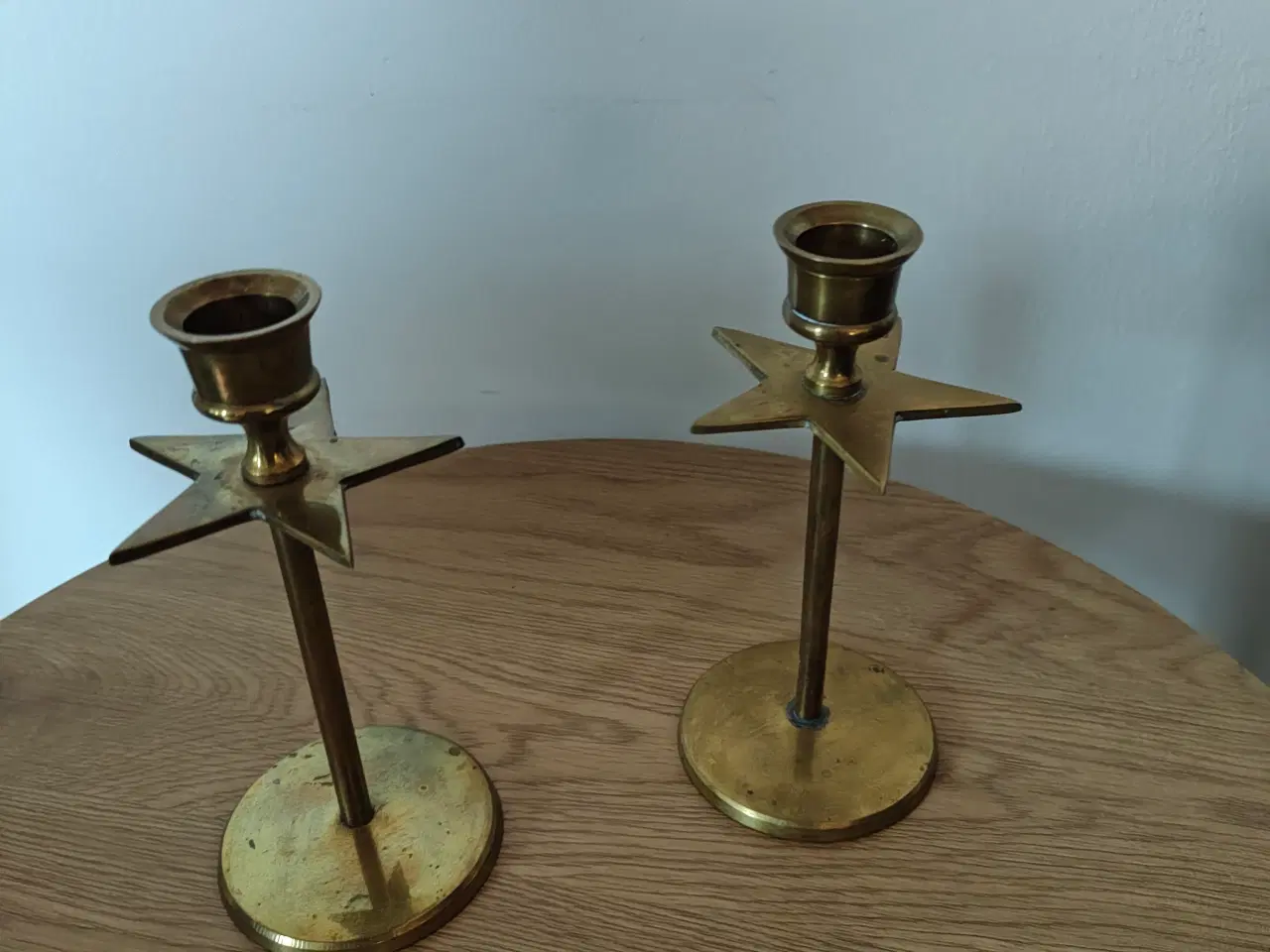 Billede 4 - Flotte messing julelysestager