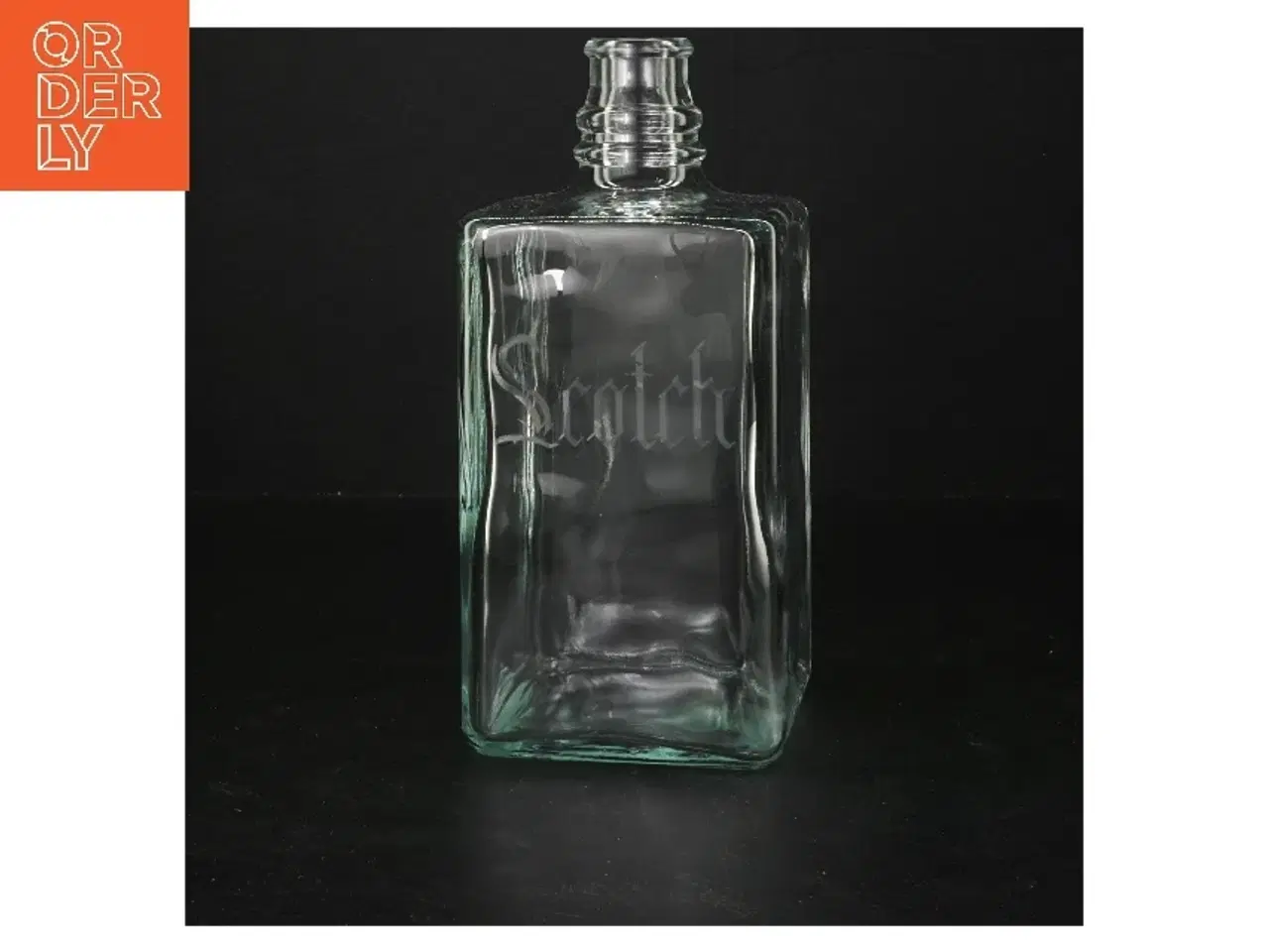 Billede 1 - Glasflaske med indgravering (str. 20,5 cm)