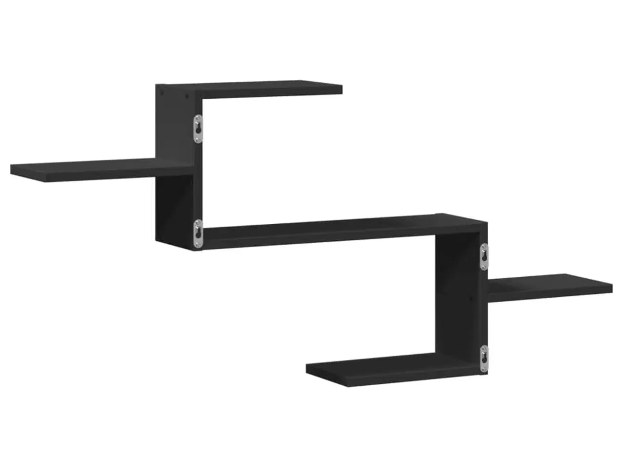 Billede 6 - Væghylde 104x15x49 cm konstrueret træ sort