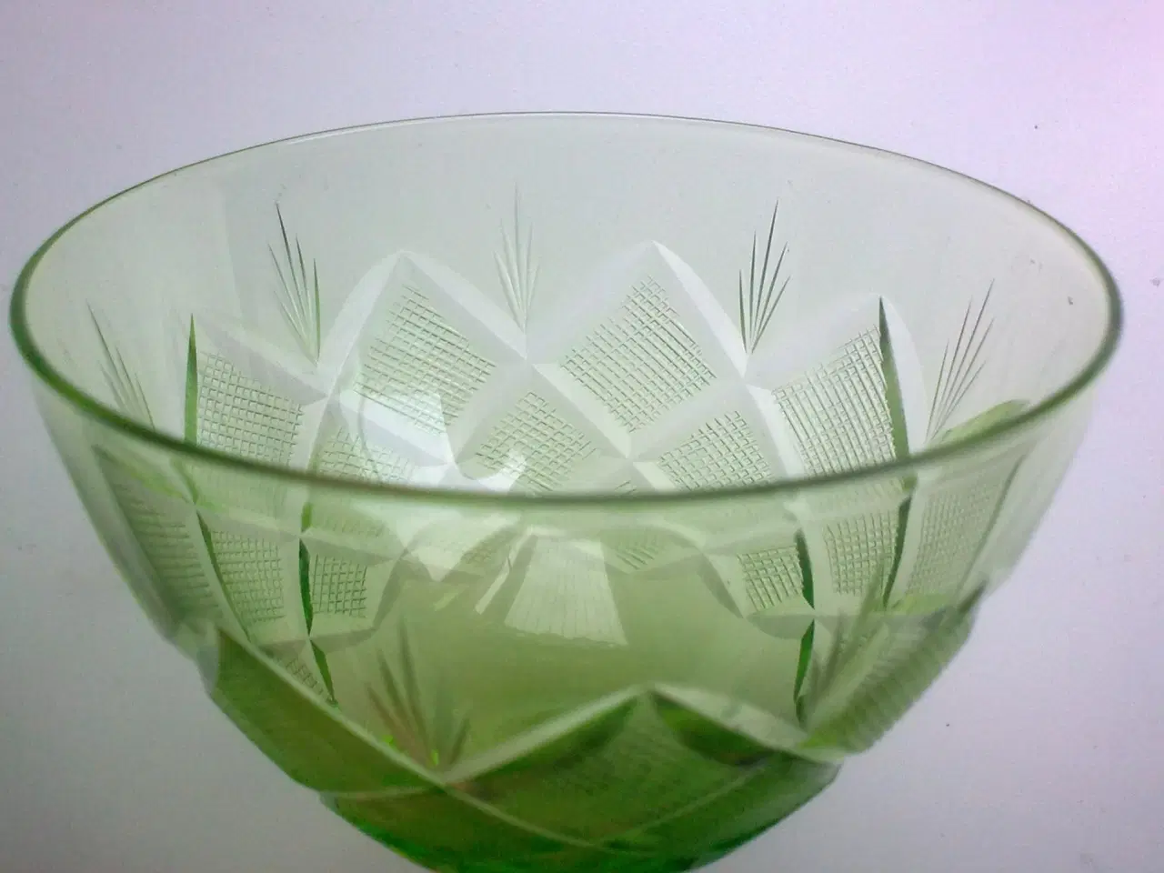 Billede 2 - Grøn VINglas dansk RETRO 12 stk. & stjerner