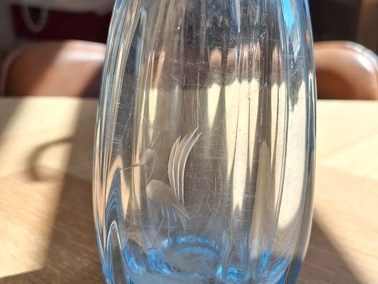 Billede 9 - Isblå glasvase 
