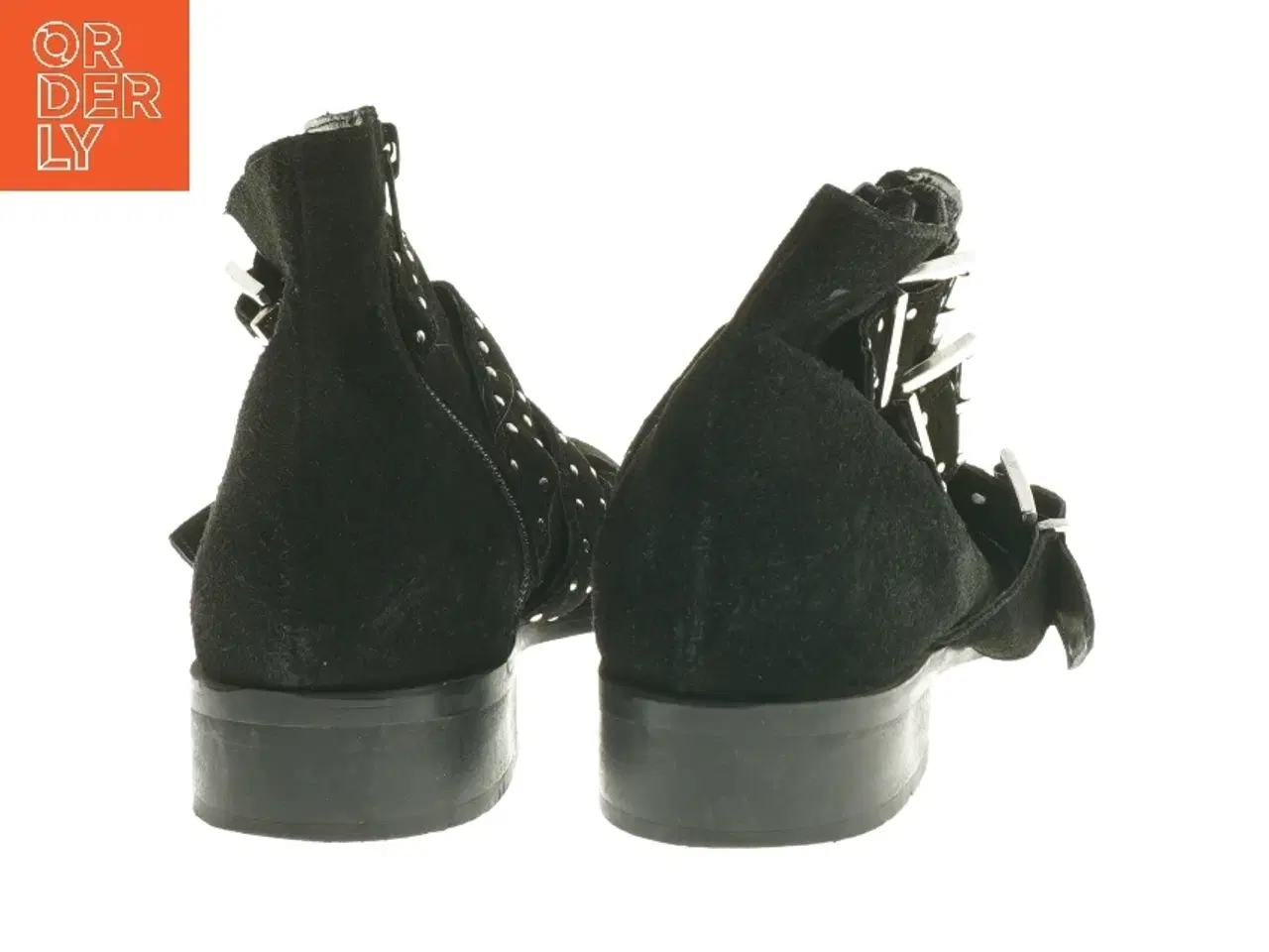 Billede 2 - Sort ankelstøvle med spænder fra Topshop (str. 40 )