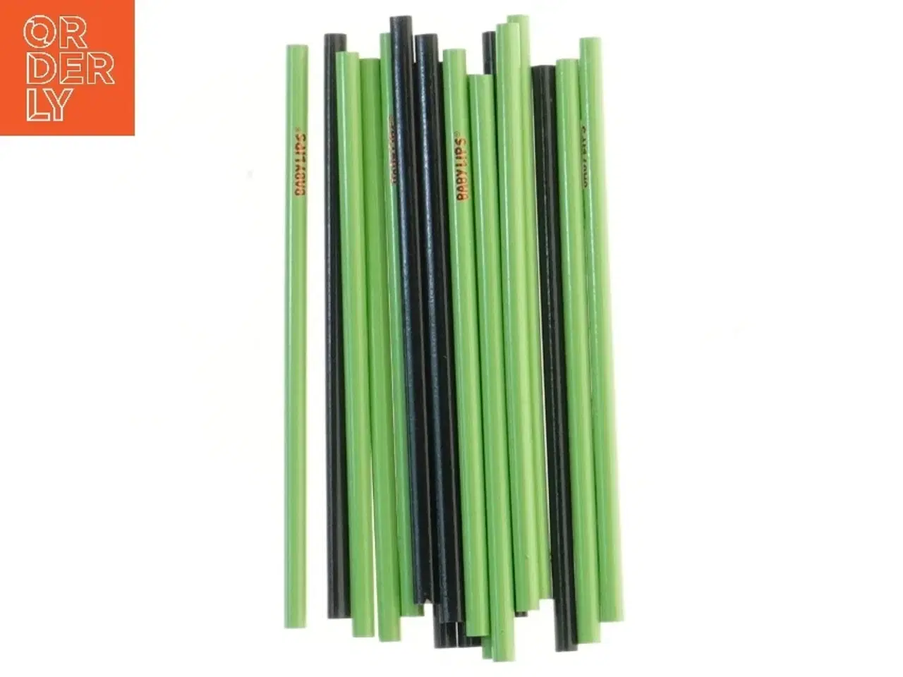 Billede 1 - Sæt af grønne og sorte blyanter  fra Babylips (str. 17,5 cm)