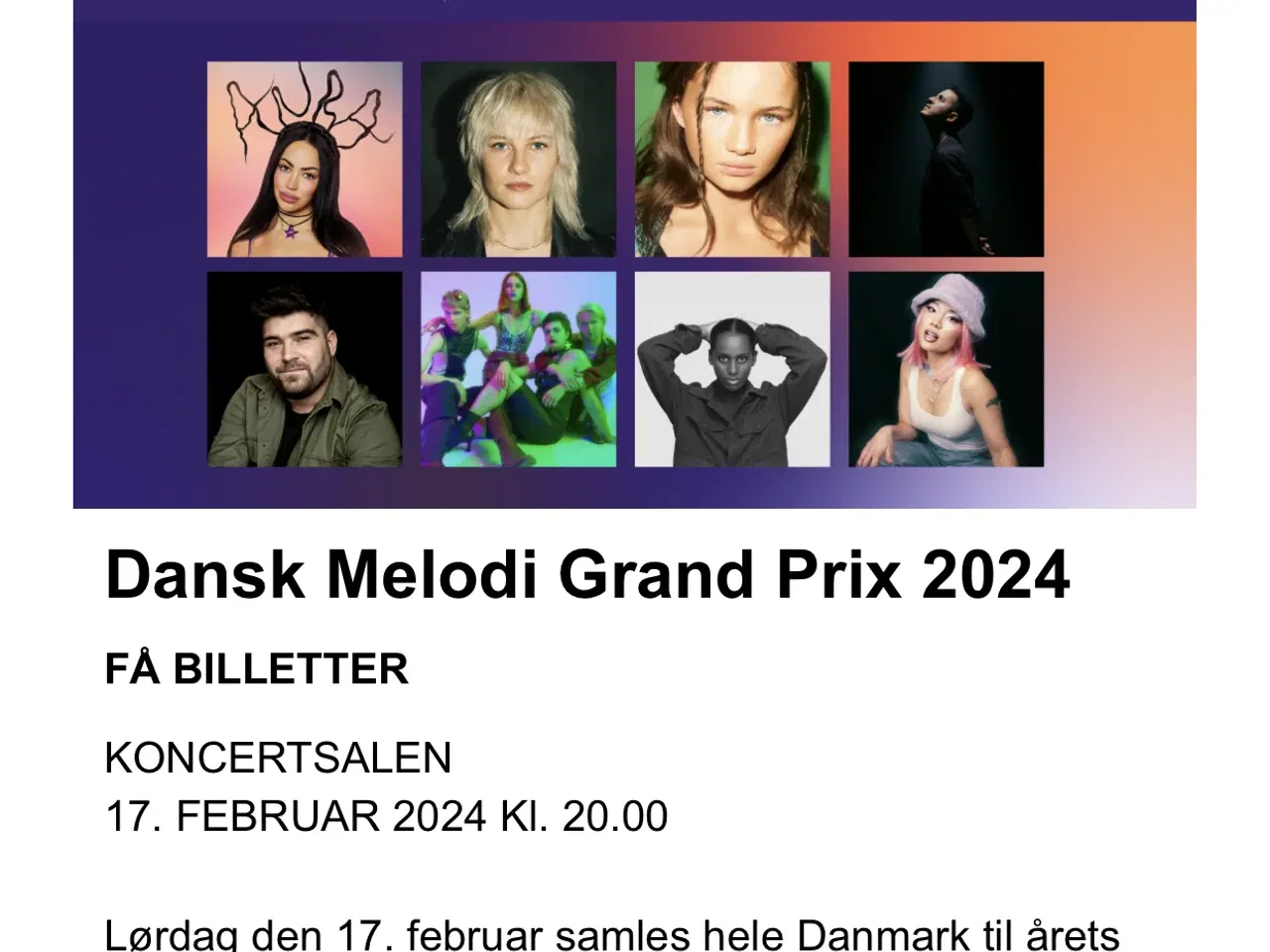 Billede 1 - Dansk Melodi Grand Prix 
