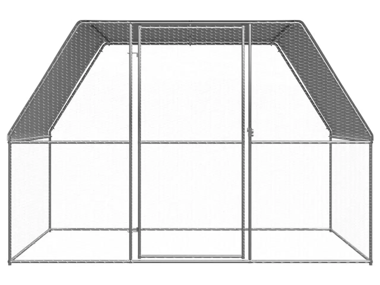 Billede 2 - Udendørs hønsebur 3x2x2 m galvaniseret stål