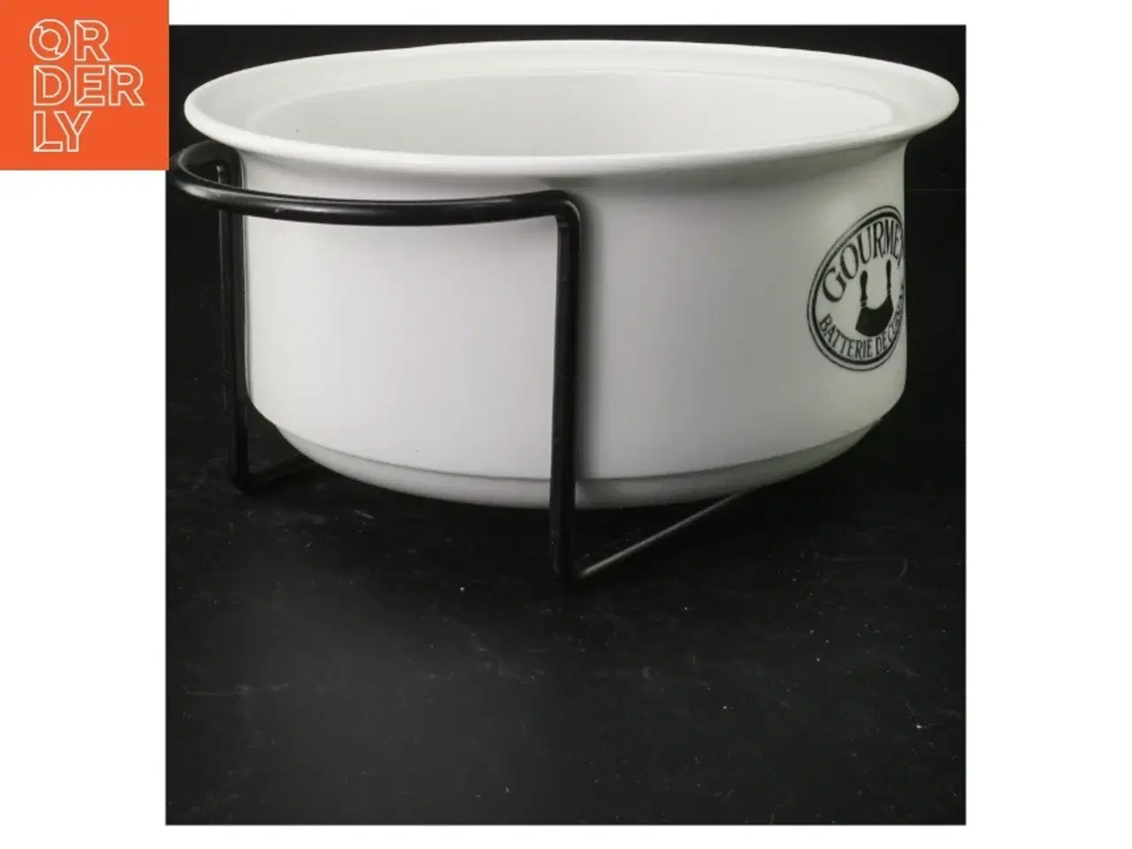 Billede 2 - Emaljeret fad med stativ fra Gourmet (str. 20 x 10 cm)