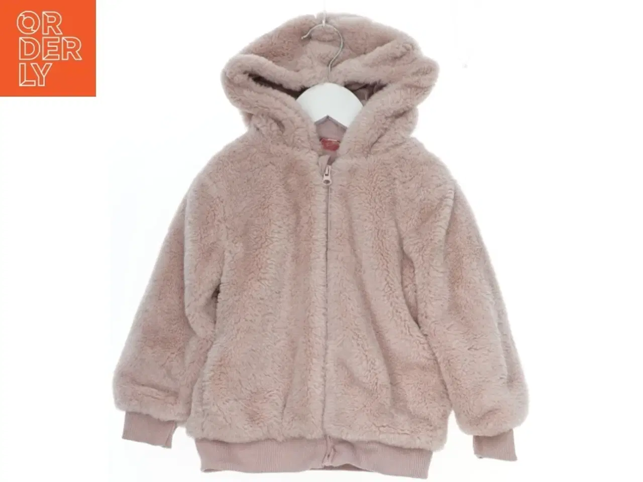 Billede 1 - Lysrosa plysjakke med hætte fra Baard Angels (str. 104)