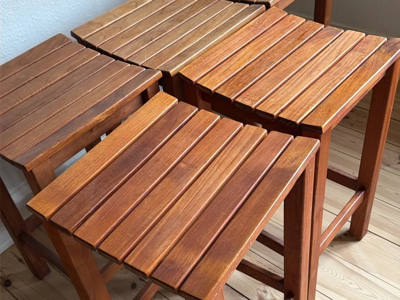 Billede 1 - Køkken-ø/ Barstole i teak