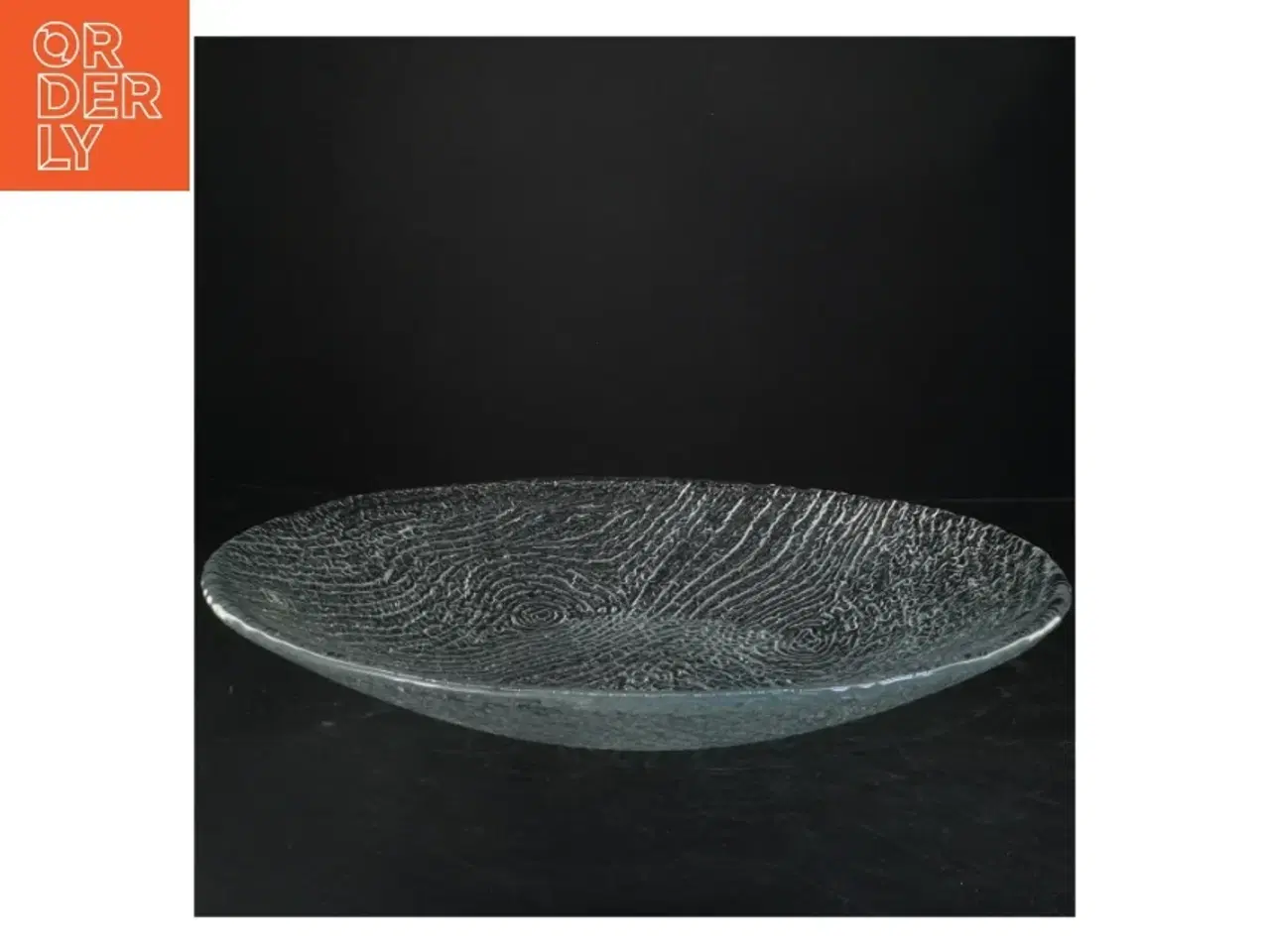 Billede 1 - Glasfad med mønster (str. Ø 39x5 cm)