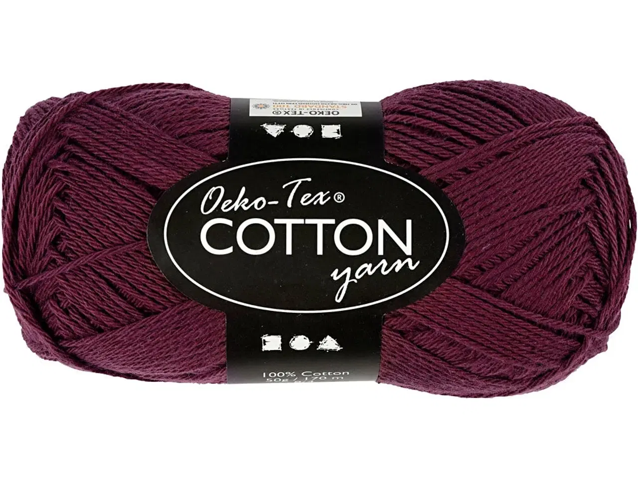 Billede 1 - Bomuldsgarn 8/4 - Blomme, 50g, 170m til strik og hækling