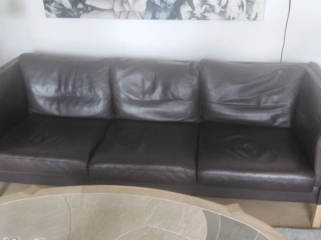 Billede 2 - 2 og 3 personers Skalma lædersofaer sælges.