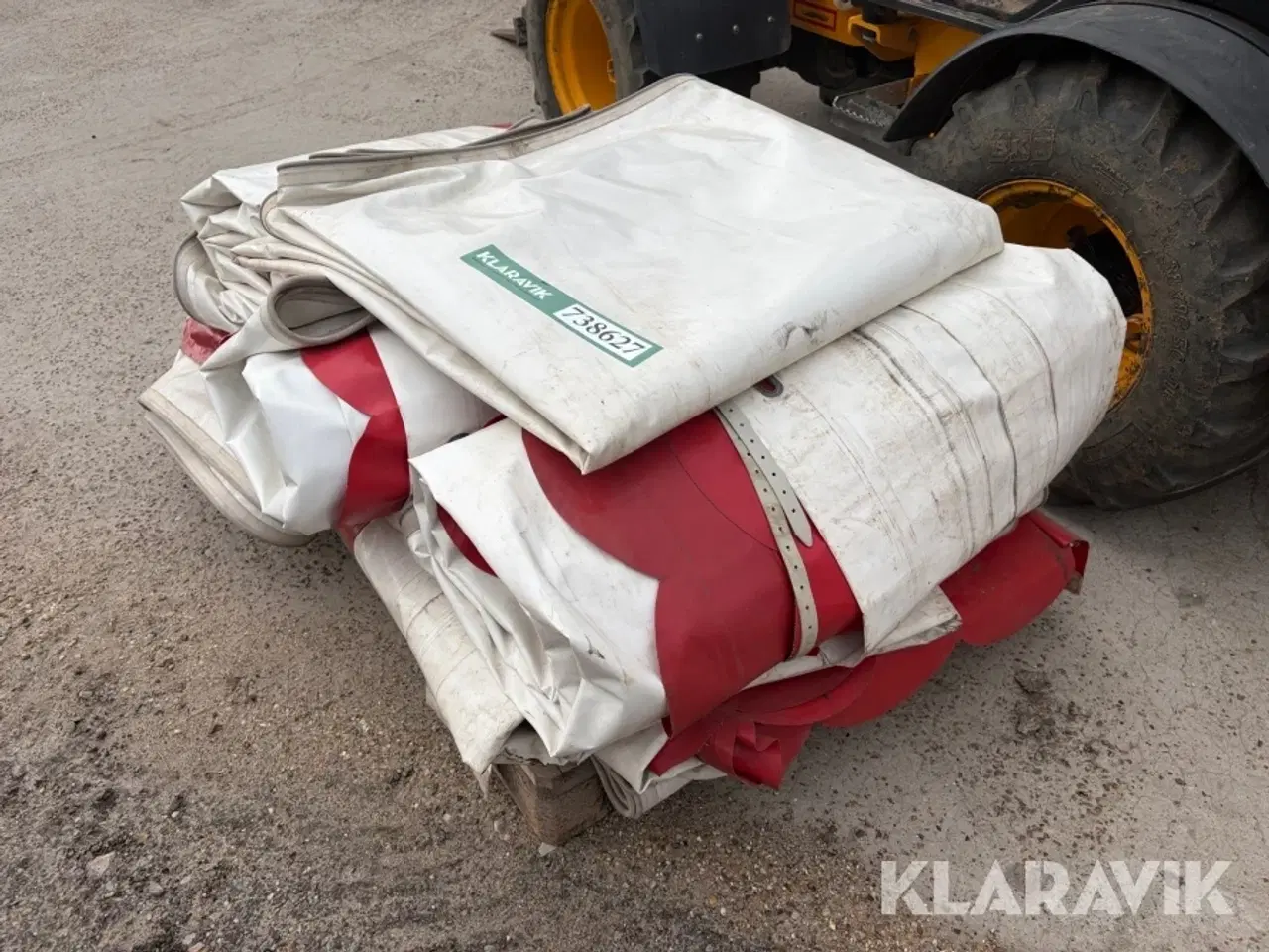 Billede 2 - Telttagdug - assorteret til 9m telt- rød/hvid