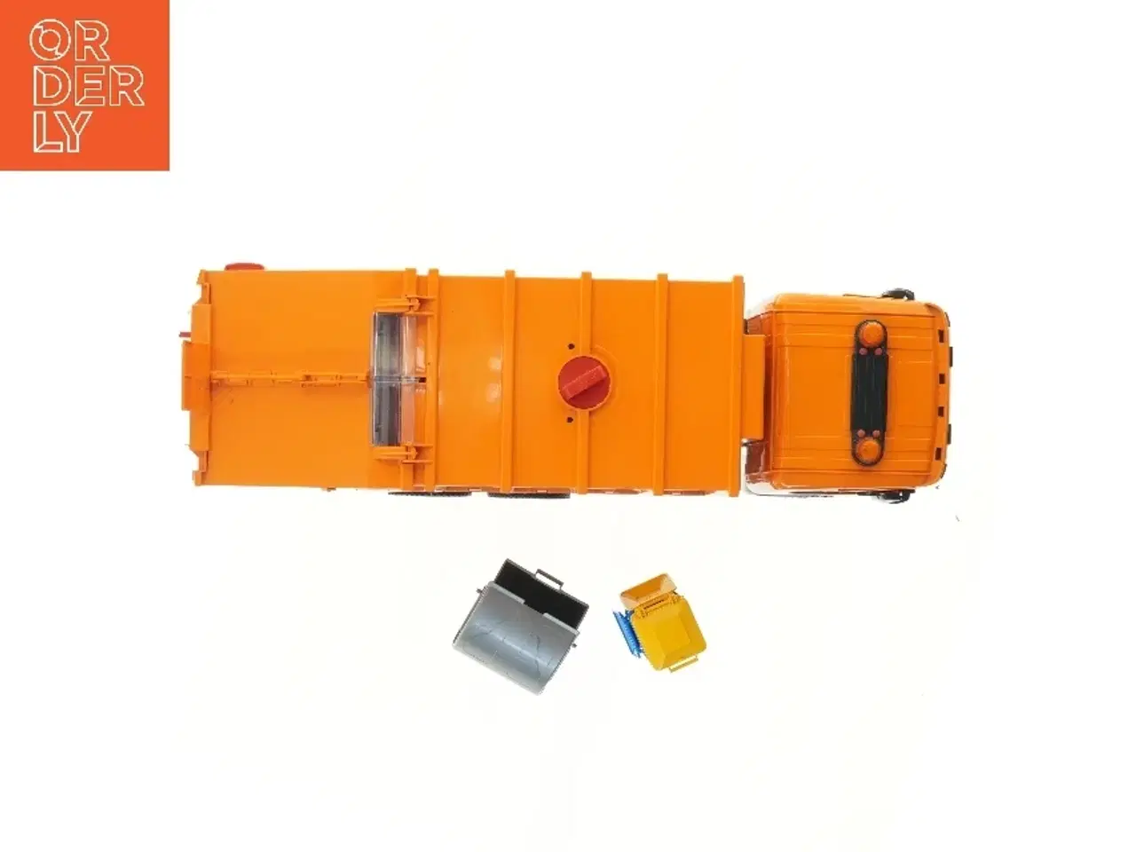 Billede 2 - Stor Bruder Legetøjs skraldebil med affaldscontainer  (str. 61x17 cm)