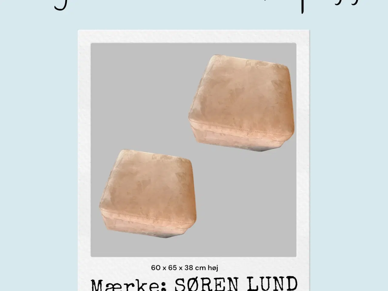 Billede 3 - Vegan suede sofa med 2 x puff