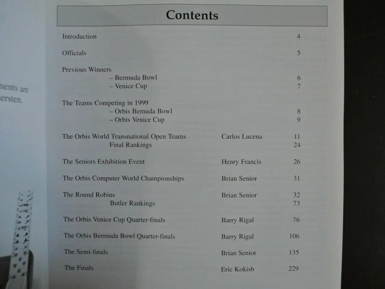 Billede 2 - 1999 orbis world bridge championships bermuda, edi
