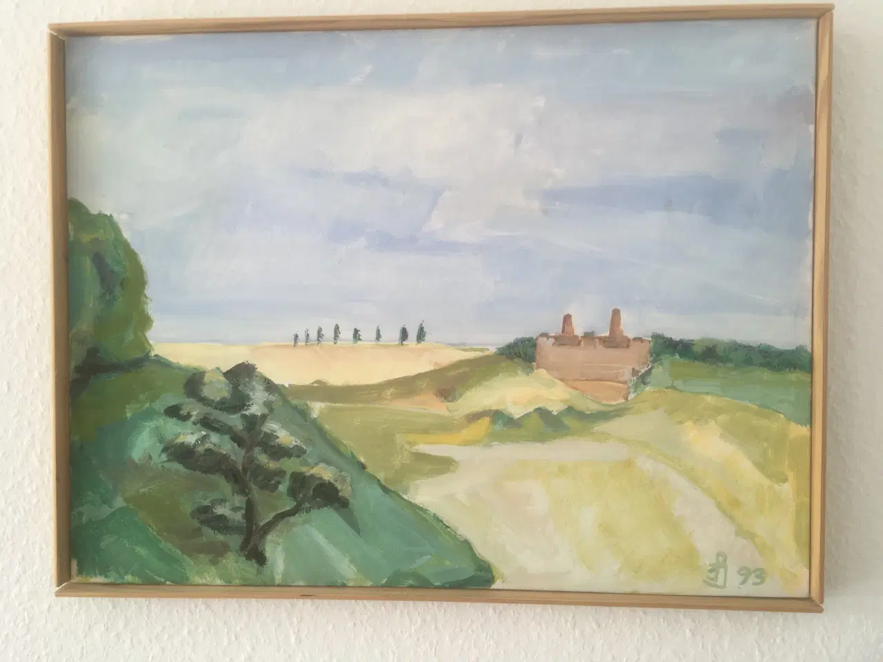 Billede 1 - Landskabsmaleri med gl. teglværk i baggrunden