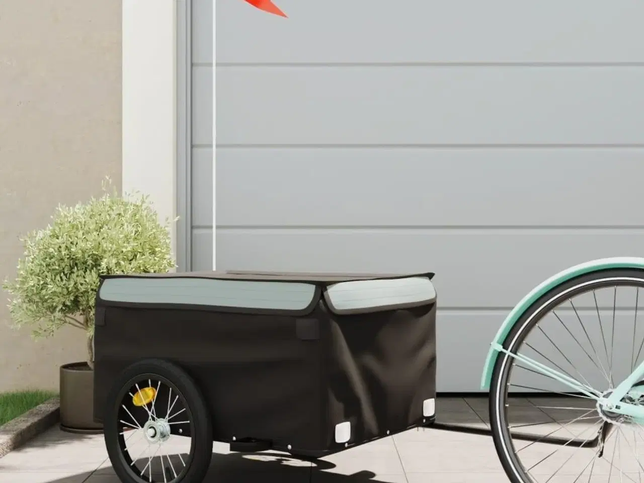 Billede 1 - Cykelanhænger 45 kg jern sort og grå