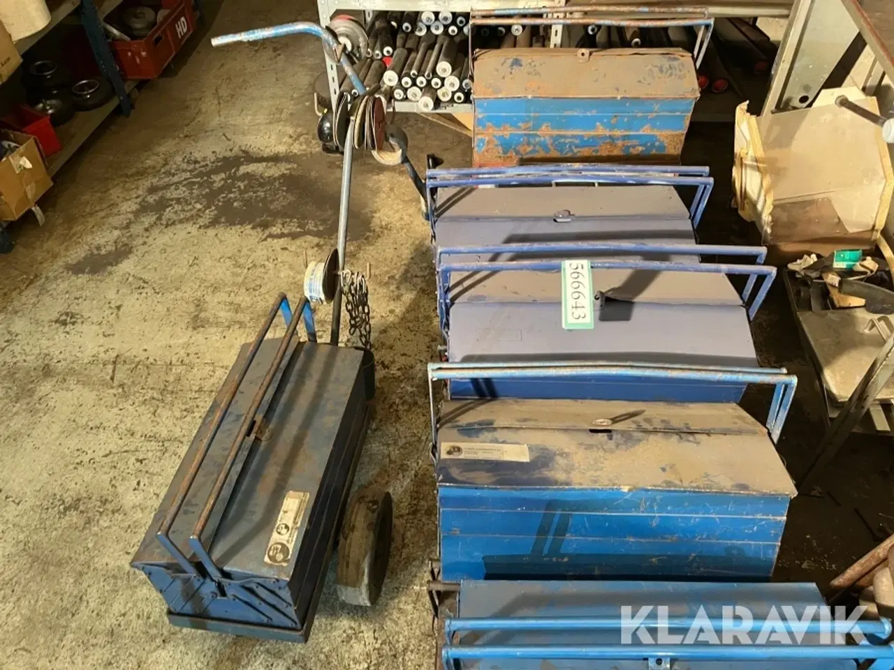 Billede 11 - Blandet lot 11 Styk værktøjskasser og 2 styk vogne