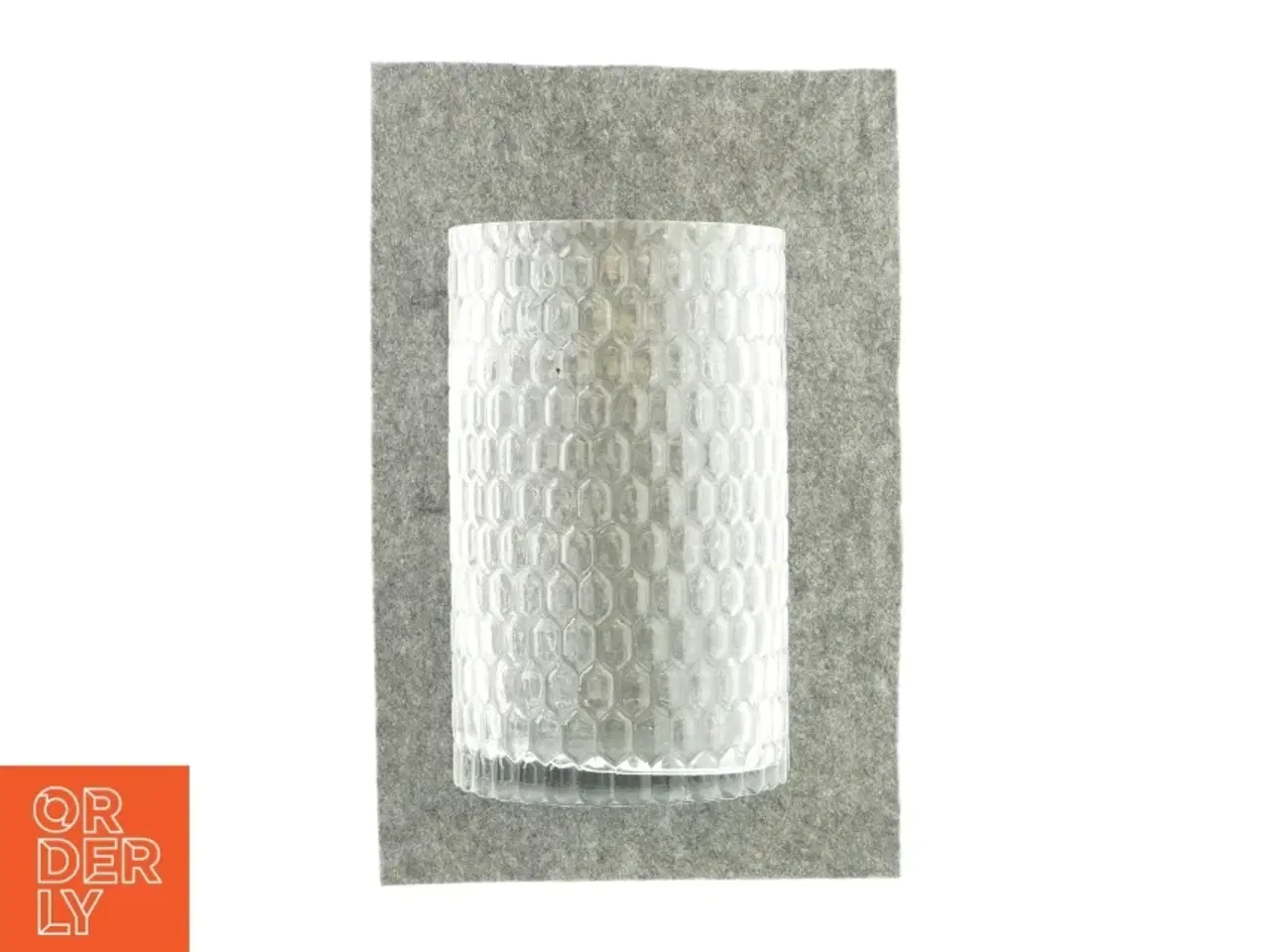 Billede 1 - Vase i klart glas med mønster