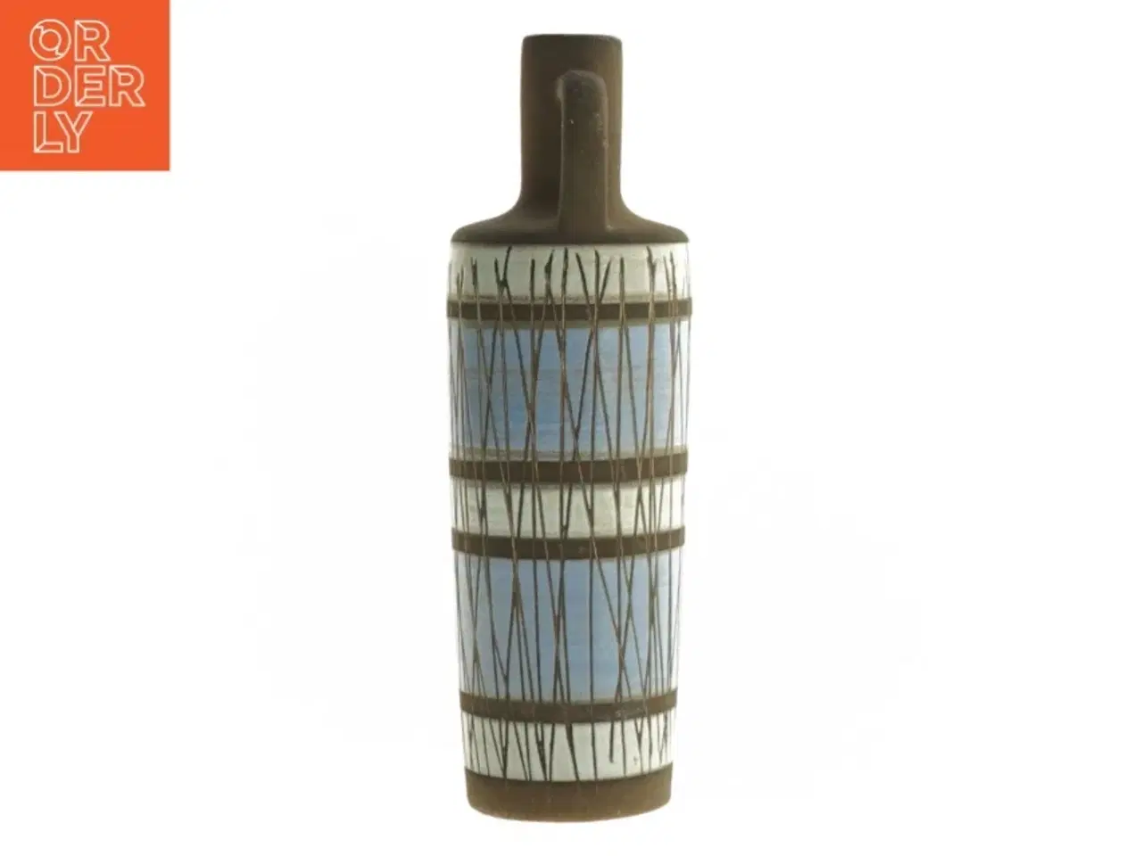 Billede 2 - Keramik vase kande med hank (str. 21,5 x 6,5 cm)