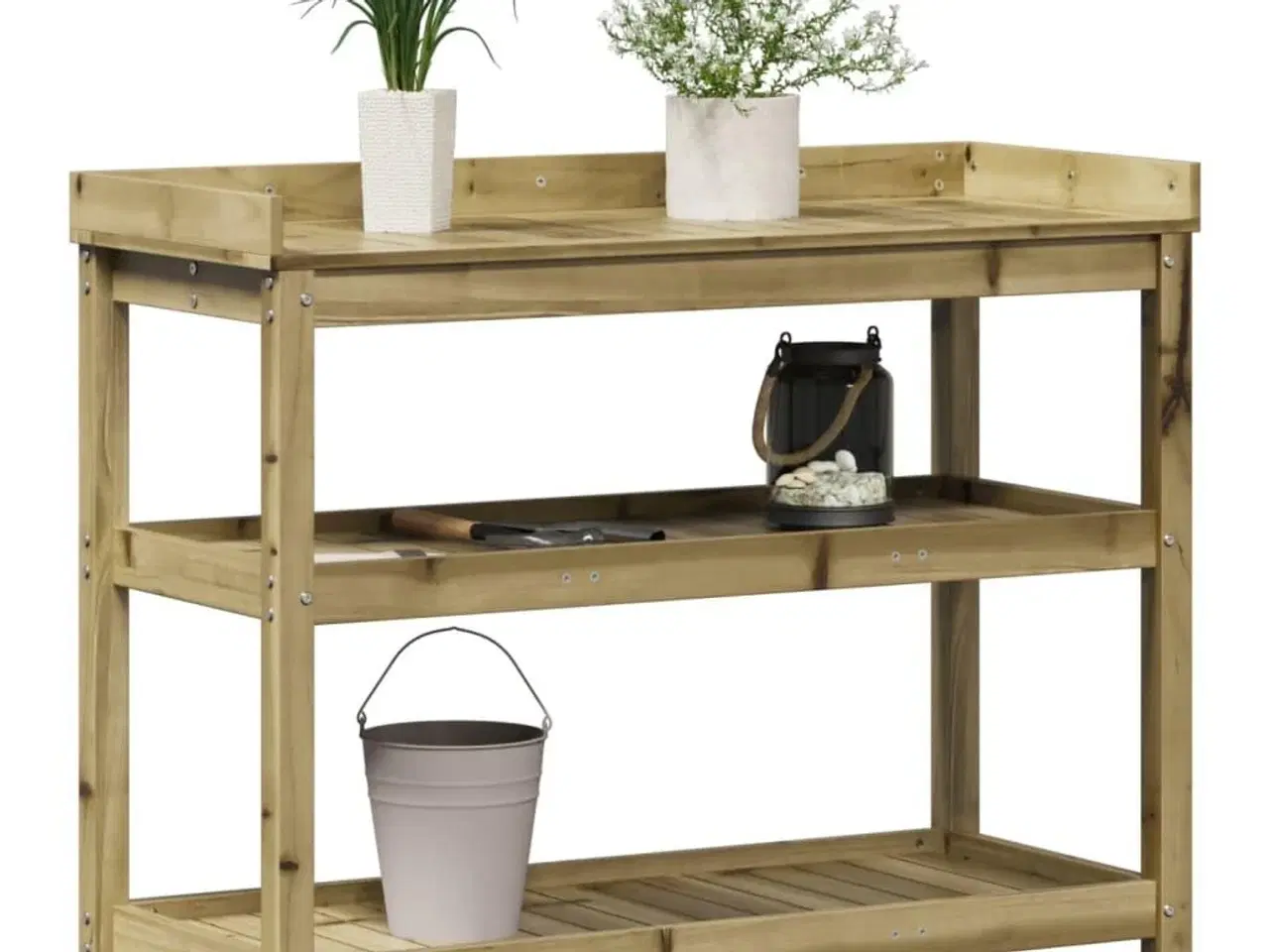 Billede 4 - Plantebord med hylder 108x45x86,5 cm imprægneret fyrretræ