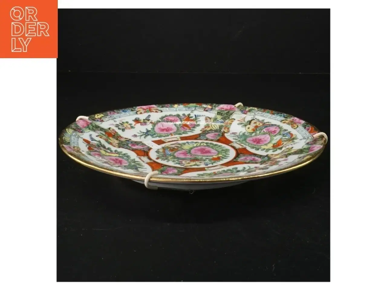 Billede 2 - Håndmalet porcelænsplatte (str. 23 cm)