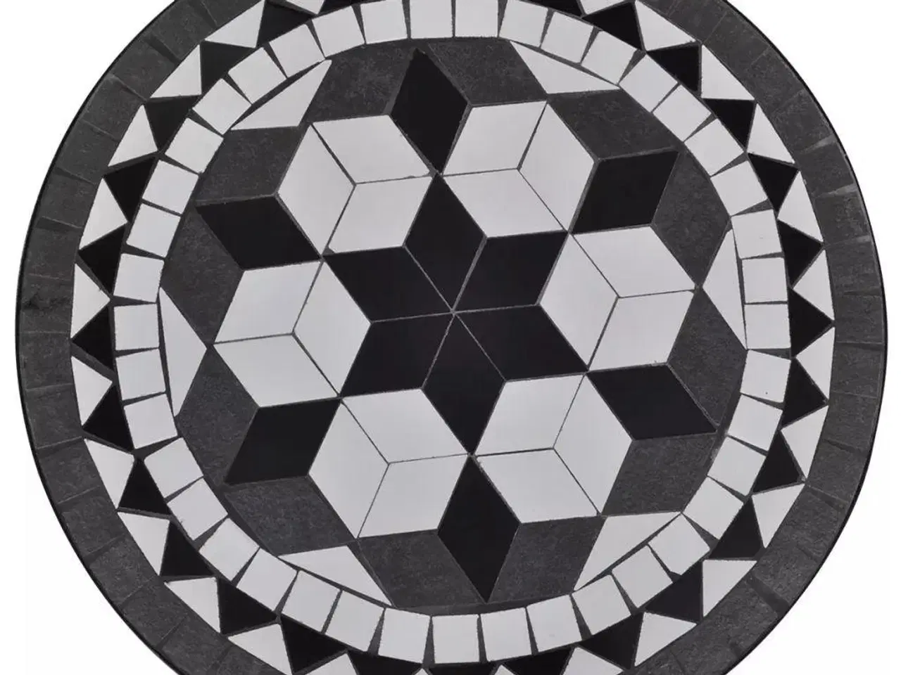 Billede 2 - Bistrobord 60 cm mosaik sort og hvid