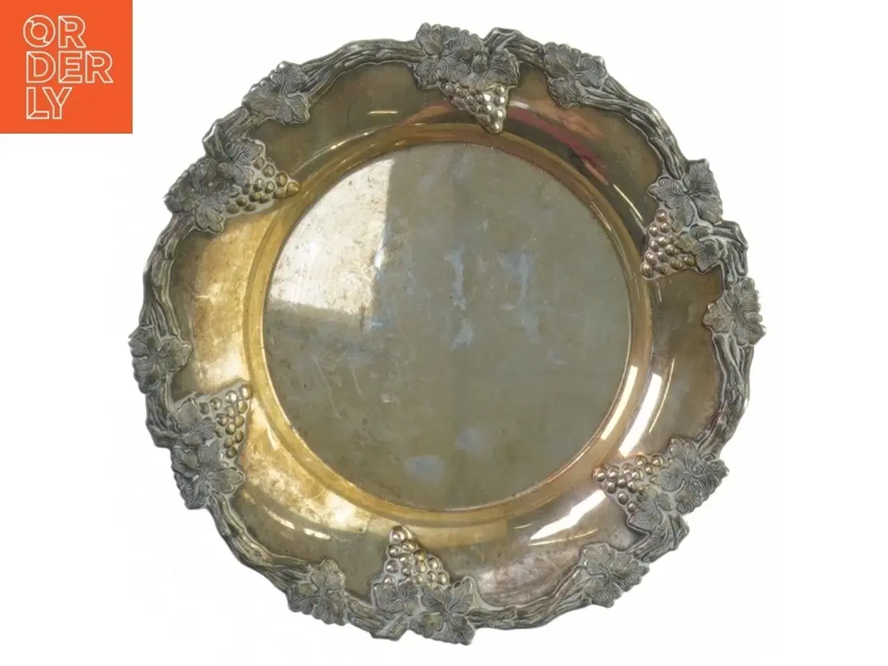 Billede 1 - Tallerken, sølvfarvet (str. 17 cm)