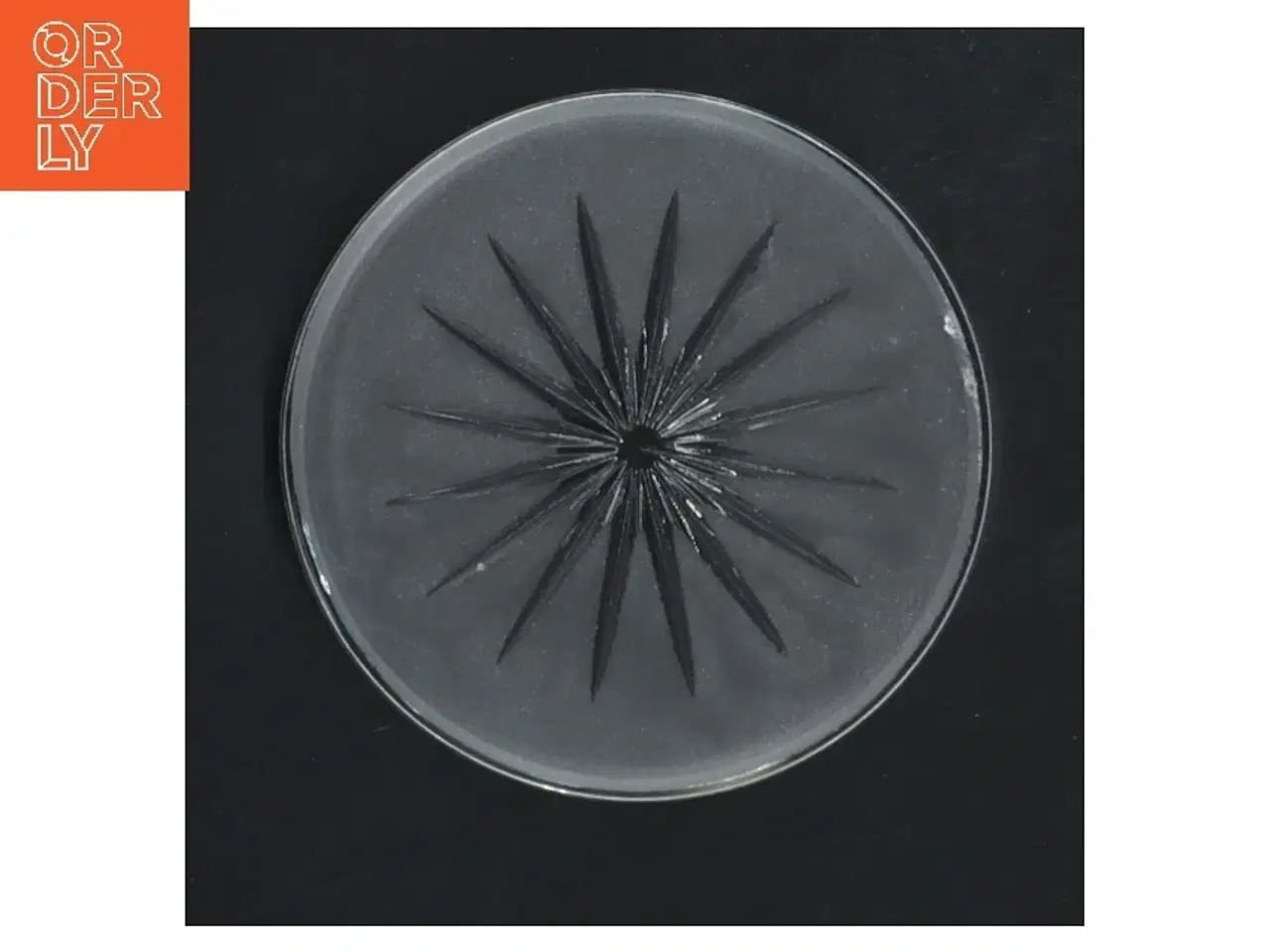 Billede 3 - Rund glasaskebæger med stjernemønster (str. Ø 10 cm)
