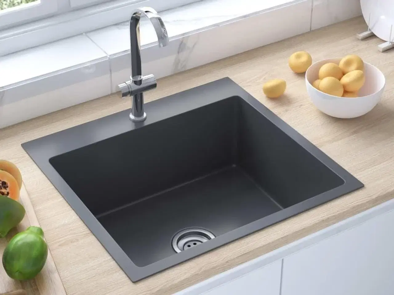 Billede 1 - Håndlavet køkkenvask rustfrit stål sort