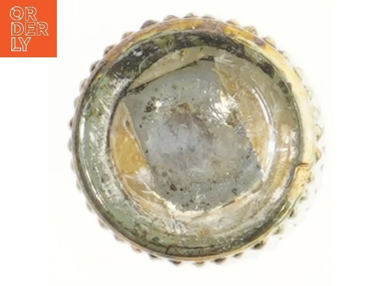 Billede 2 - Ribbet metallic lysestage (str. Ø 7 cm længde 8 cm)